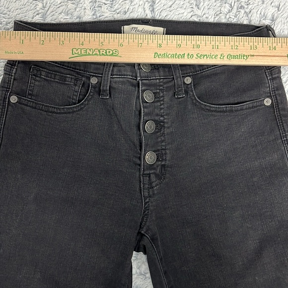 Madewell 9” Mid-Rise Skinny black Ankle Jeans - Picture 4 of 11
